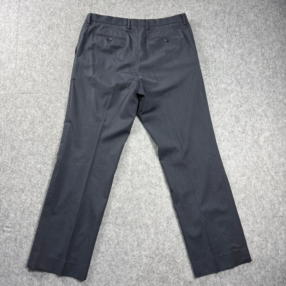 Banana Republic Mens Dress Pants 37x32 Classic‎ Fit Wool Blend Navy Micro Stripe
